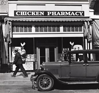 JOHN GUTMANN (1905-1998) Silk Hat Harry, The Only Coloured Juggler in San Francisco * The Chicken Pharmacy, Petaluma, California.